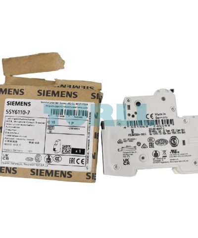 Siemens 5SY6110-7 Miniature Circuit Breaker 1-Pole, C-Curve, 10A, 6kA, MCB 230/400V