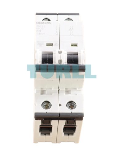 Siemens 5SY6203-7 Miniature Circuit Breaker 2-Pole, 3A, Type C, 6kA, 400V