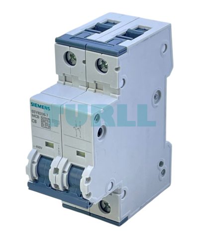 Siemens 5SY6208-7 Miniature Circuit Breaker 400 V, 6kA, 2-Pole, 8A, C Curve