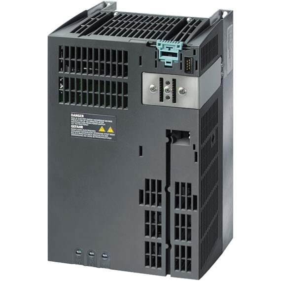 Siemens SINAMICS G120 Power Module PM 250 with integrated Class A filter capable of energy recovery. 380-480 V 3 AC +10/-10% 47-63 Hz Power high overload: 7.5kW at 200% 3s 6SL3225-0BE27-5AA1