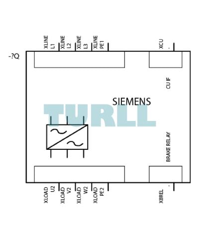 Siemens 6SL3225-0BE32-2UA0 SINAMICS G120 PM250 Power Module, 22kW - 30kW, 3AC 380-480V, IP20