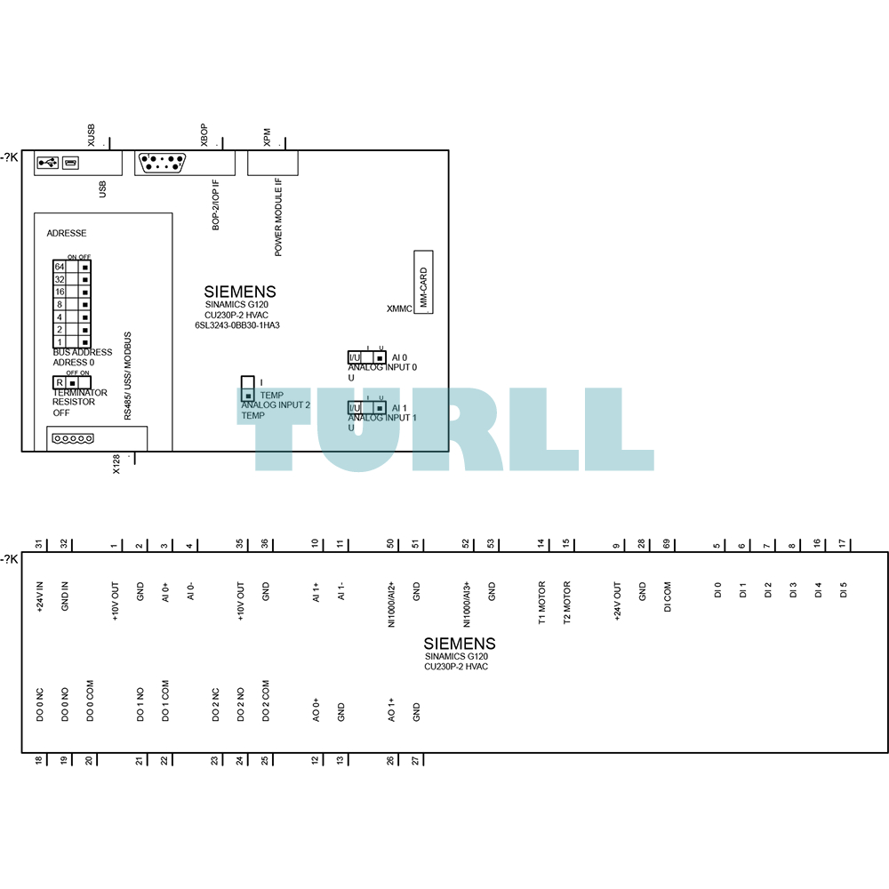 Siemens 6SL3243-0BB30-1HA3 SINAMICS G120 CU230P-2 HVAC Control Unit Original Brand New 3 Siemens 6SL3243-0BB30-1HA3 SINAMICS G120 CU230P-2 HVAC Control Unit