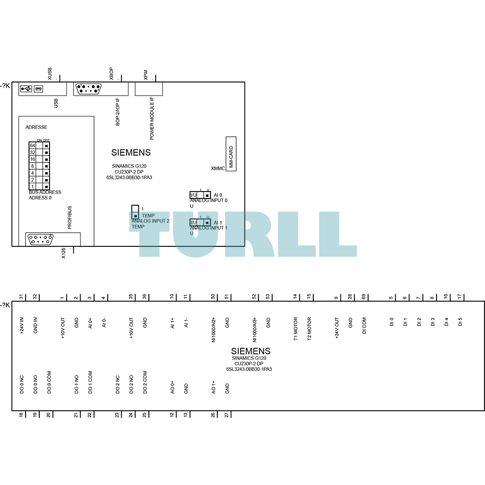 Siemens 6SL3243-0BB30-1PA3 SINAMICS G120 CU230P-2 DP Control Unit Original Brand New 2 Siemens 6SL3243-0BB30-1PA3 SINAMICS G120 CU230P-2 DP Control Unit