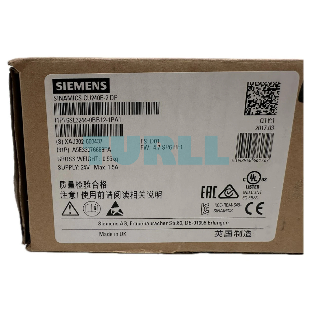 Siemens 6SL3244-0BB12-1PA1 SINAMICS G120, CU240E-2 DP Control Unit Original Brand New 4 Siemens 6SL3244-0BB12-1PA1 SINAMICS G120, CU240E-2 DP Control Unit