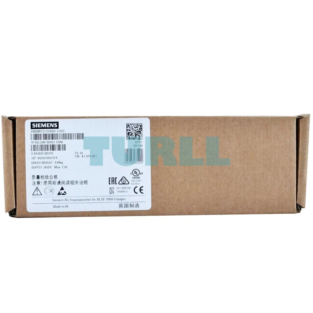 Siemens 6SL3246-0BA22-1BA0 SINAMICS G120, Control Unit CU250S-2, RS485/Modbus RTU Original Brand New 6 Siemens 6SL3246-0BA22-1BA0 SINAMICS G120, Control Unit CU250S-2, RS485/Modbus RTU