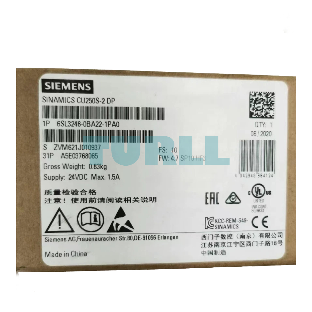 Siemens 6SL3246-0BA22-1PA0 SINAMICS G120 CU250S-2 DP Control Unit with Profibus Original Brand New 2 Siemens 6SL3246-0BA22-1PA0 SINAMICS G120 CU250S-2 DP Control Unit with Profibus