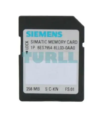 Siemens 6ES7954-8LL03-0AA0 SIMATIC S7 Memory Card for S7-1x00 CPU, 256 MB Flash