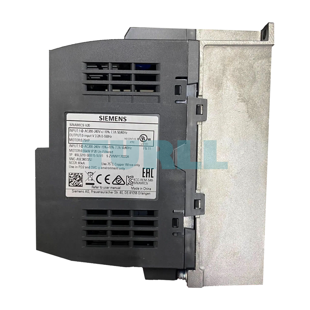Siemens 6SL3210-5BB15-5UV1 SINAMICS V20 Variable Frequency Drive, 0.55 kW, 1AC 230V Original Brand New 2 Siemens 6SL3210-5BB15-5UV1 SINAMICS V20 Variable Frequency Drive, 0.55 kW, 1AC 230V Original Brand New - Image 2