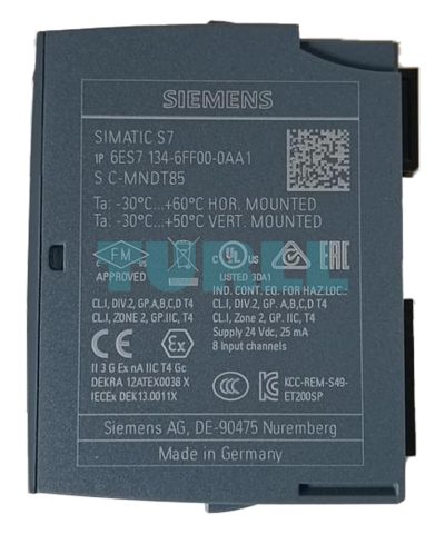 Siemens 6ES7134-6FF00-0AA1 SIMATIC ET 200SP, Analog Input Module, AI 8xU Basic Original Brand New