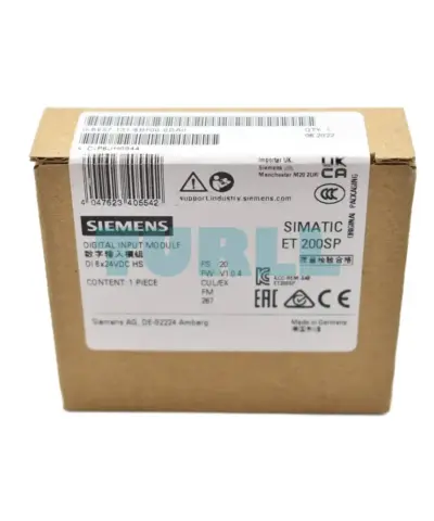 Siemens 6ES7131-6BF00-0DA0 — packaging label showing DI 8x24VDC HS