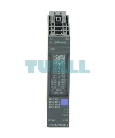 Siemens 6ES7134-6GF00-0AA1 SIMATIC ET 200SP, Analog Input Module, AI 8xI 2-/4-Wire Basic