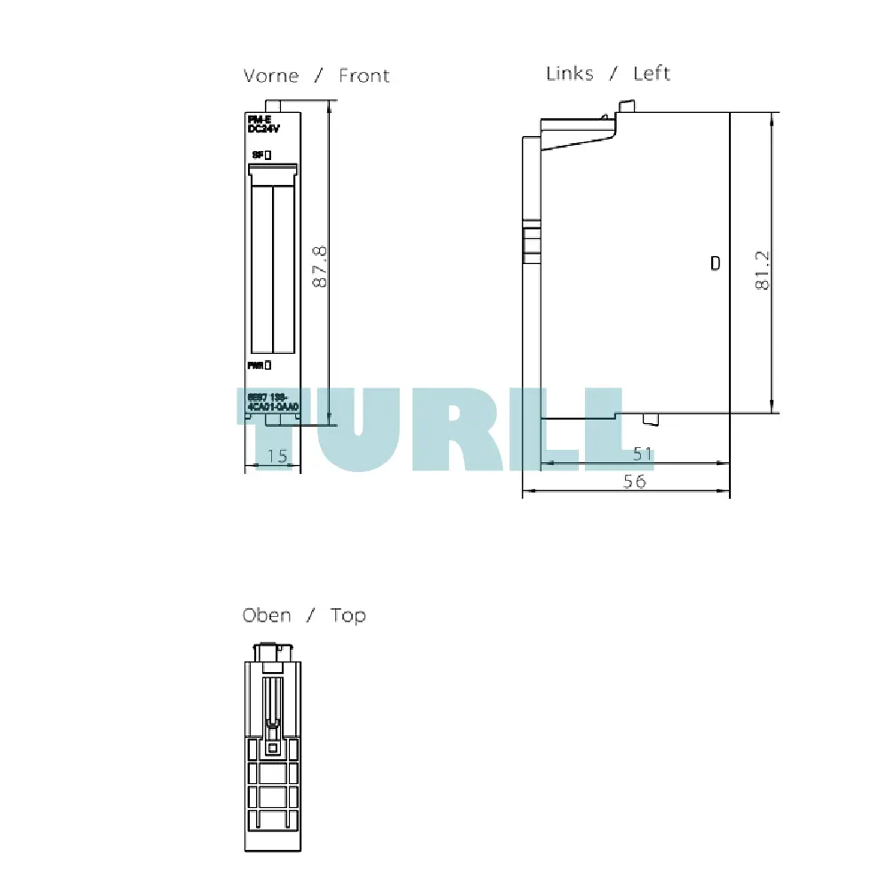 Siemens 6ES7138-4CA01-0AA0 SIMATIC DP PM-E Power Module for ET 200S, 24V DC with Diagnostics