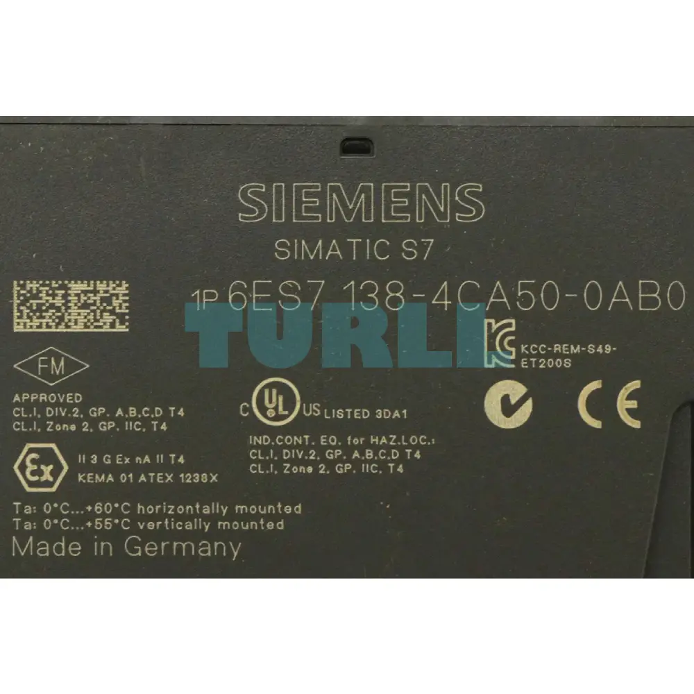 Siemens 6ES7138-4CA50-0AB0 SIMATIC DP PM-E Power Module for ET 200S, 24V-48V DC