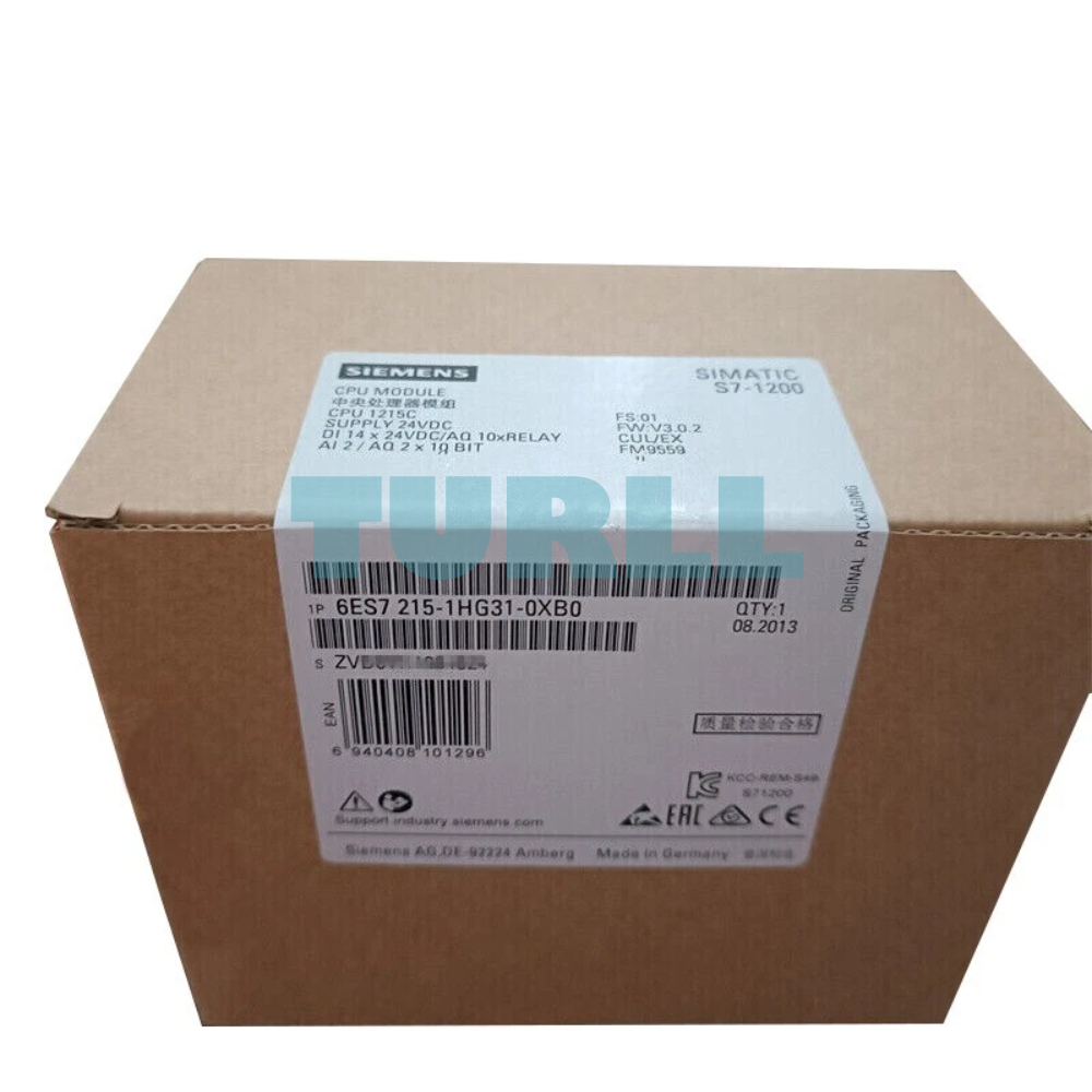 Siemens 6ES7215-1HG31-0XB0 SIMATIC S7-1200 CPU 1215C, Compact PLC, DC/DC/Relay Original Brand New 6 Siemens 6ES7215-1HG31-0XB0 SIMATIC S7-1200 CPU 1215C, Compact PLC, DC/DC/Relay