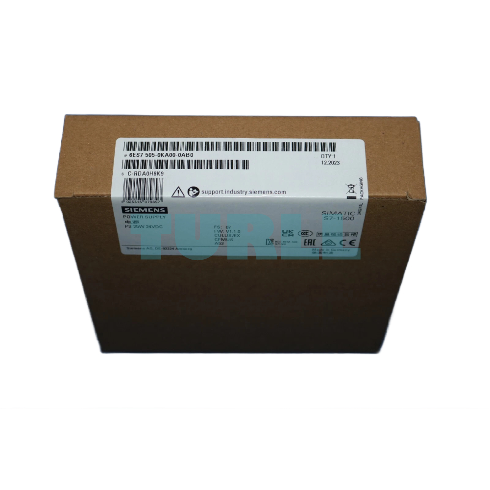 Siemens 6ES7505-0KA00-0AB0 SIMATIC S7-1500 System Power Supply PS 25W 24V DC Original Brand New 6 Siemens 6ES7505-0KA00-0AB0 SIMATIC S7-1500 System Power Supply PS 25W 24V DC