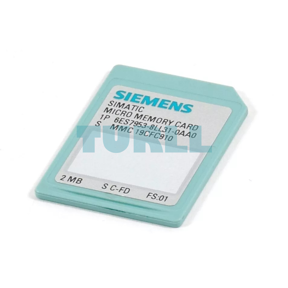 Siemens 6ES7953-8LL31-0AA0 SIMATIC S7 Micro Memory Card (MMC), 2 MB Original Brand New 1 Siemens 6ES7953-8LL31-0AA0 SIMATIC S7 Micro Memory Card (MMC), 2 MB