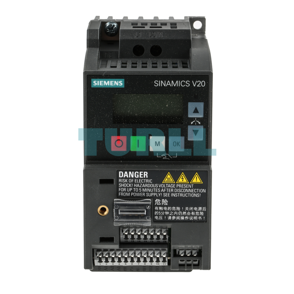 Siemens 6SL3210-5BB13-7UV1 SINAMICS V20 Variable Frequency Drive, 0.37 kW, 1-Phase 230V Original Brand New 1 Siemens 6SL3210-5BB13-7UV1 SINAMICS V20 Variable Frequency Drive, 0.37 kW, 1-Phase 230V