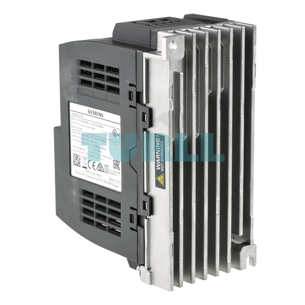 Siemens 6SL3210-5BB13-7UV1 SINAMICS V20 Variable Frequency Drive, 0.37 kW, 1-Phase 230V Original Brand New 2 Siemens 6SL3210-5BB13-7UV1 SINAMICS V20 Variable Frequency Drive, 0.37 kW, 1-Phase 230V