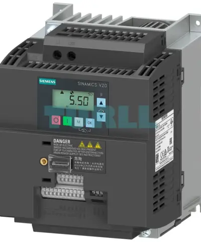 Siemens 6SL3210-5BB23-0UV1 SINAMICS V20 Variable Frequency Drive 3kW, 1AC 200-240V