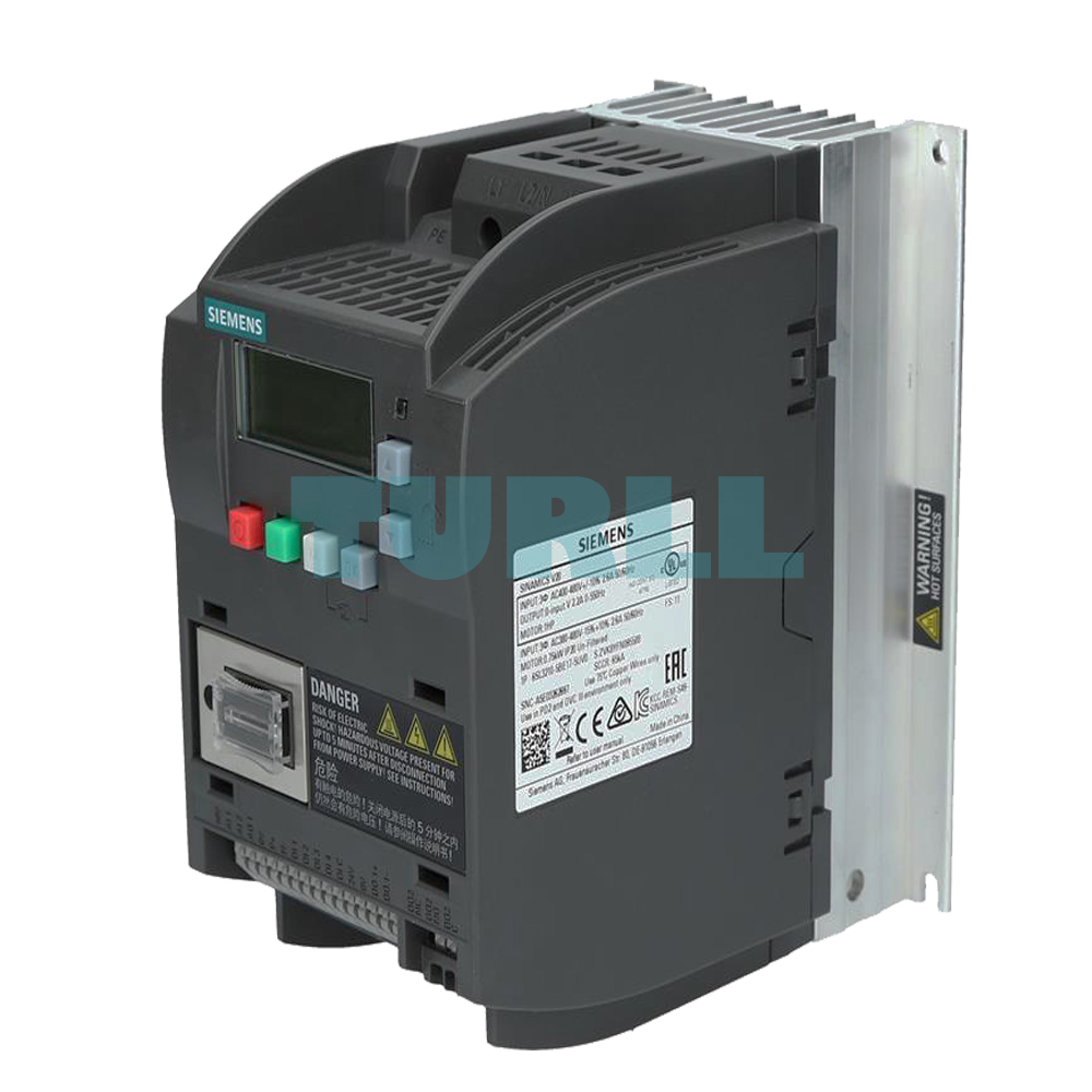 Siemens 6SL3210-5BE13-7UV0 SINAMICS V20 Variable Frequency Drive, 0.37 kW, 3-Phase 380-480V Original Brand New 6 Siemens 6SL3210-5BE13-7UV0 SINAMICS V20 Variable Frequency Drive, 0.37 kW, 3-Phase 380-480V