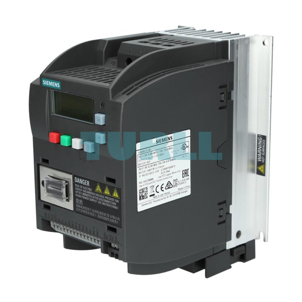Siemens 6SL3210-5BE21-1UV0 SINAMICS V20 VFD, 1.1 kW, 3-Phase 400V Original Brand New 3 Siemens 6SL3210-5BE21-1UV0 SINAMICS V20 VFD, 1.1 kW, 3-Phase 400V