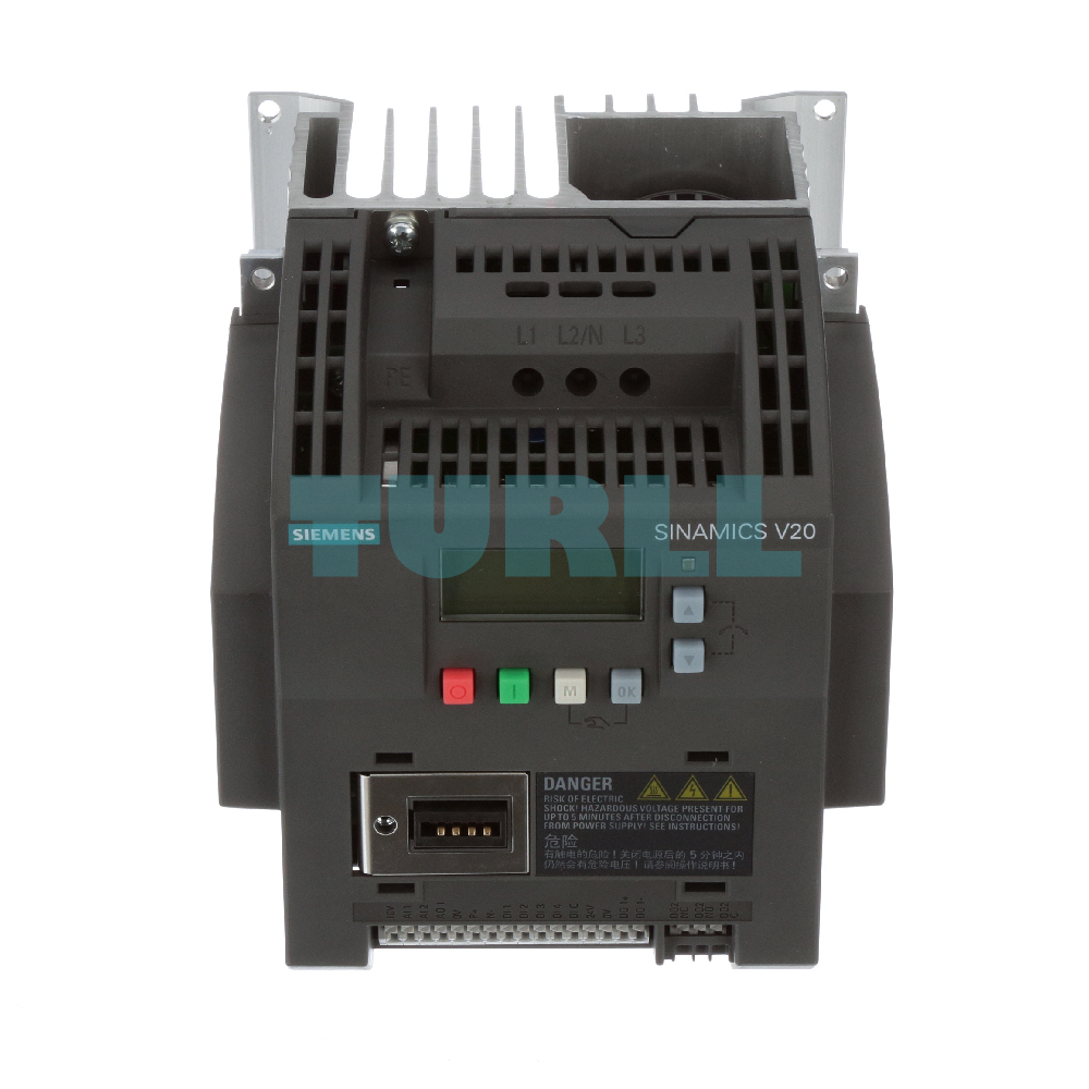 Siemens 6SL3210-5BE23-0UV0 | SINAMICS V20 Variable Frequency Drive (VFD), 3kW, 3-Phase 400V Original Brand New 1 Siemens 6SL3210-5BE23-0UV0 | SINAMICS V20 Variable Frequency Drive (VFD), 3kW, 3-Phase 400V