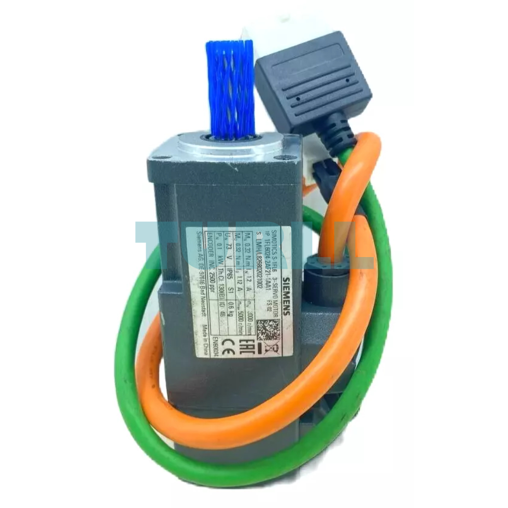 Siemens 1FL6024-2AF21-1AA1 SIMOTICS S-1FL6 Servo Motor 0.1 kW, 3000 rpm, IP65 Original Brand New 2 Siemens 1FL6024-2AF21-1AA1 SIMOTICS S-1FL6 Servo Motor 0.1 kW, 3000 rpm, IP65