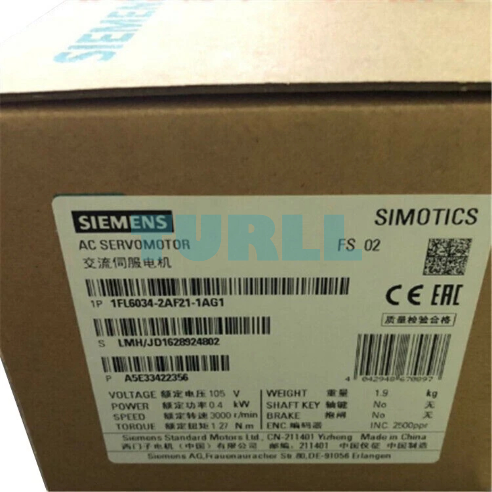 Siemens 1FL6024-2AF21-1AG1 SIMOTICS S-1FL6 Low Inertia Servomotor Original Brand New 2 Siemens 1FL6024-2AF21-1AG1 SIMOTICS S-1FL6 Low Inertia Servomotor