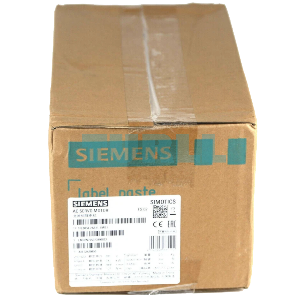 Siemens 1FL6034-2AF21-1MB1 SIMOTICS S-1FL6 Servo Motor 0.4 kW, 3000 rpm, IP65 Original Brand New 2 Siemens 1FL6034-2AF21-1MB1 SIMOTICS S-1FL6 Servo Motor 0.4 kW, 3000 rpm, IP65
