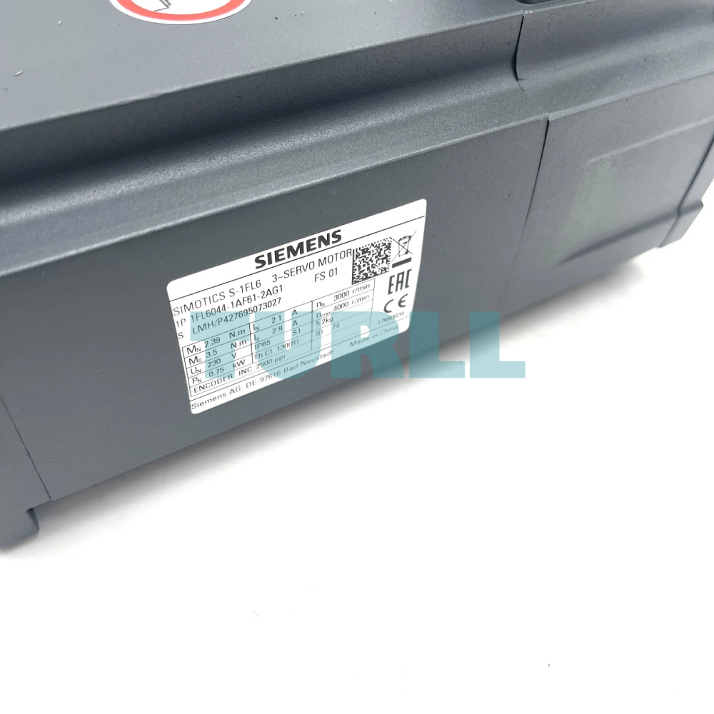 Siemens 1FL6044-1AF61-2AG1 SIMOTICS S-1FL6 High Inertia Servo Motor, 0.75kW, 3000 RPM Original Brand New 3 Siemens 1FL6044-1AF61-2AG1 SIMOTICS S-1FL6 High Inertia Servo Motor, 0.75kW, 3000 RPM