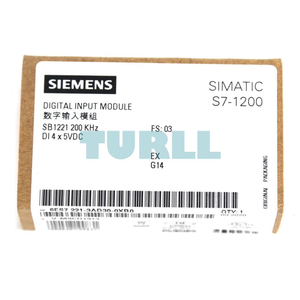 Siemens 6ES7221-3AD30-0XB0 SIMATIC S7-1200 Digital Input SB 1221, 4 DI, 5V DC, 200kHz Original Brand New 5 Siemens 6ES7221-3AD30-0XB0 SIMATIC S7-1200 Digital Input SB 1221, 4 DI, 5V DC, 200kHz