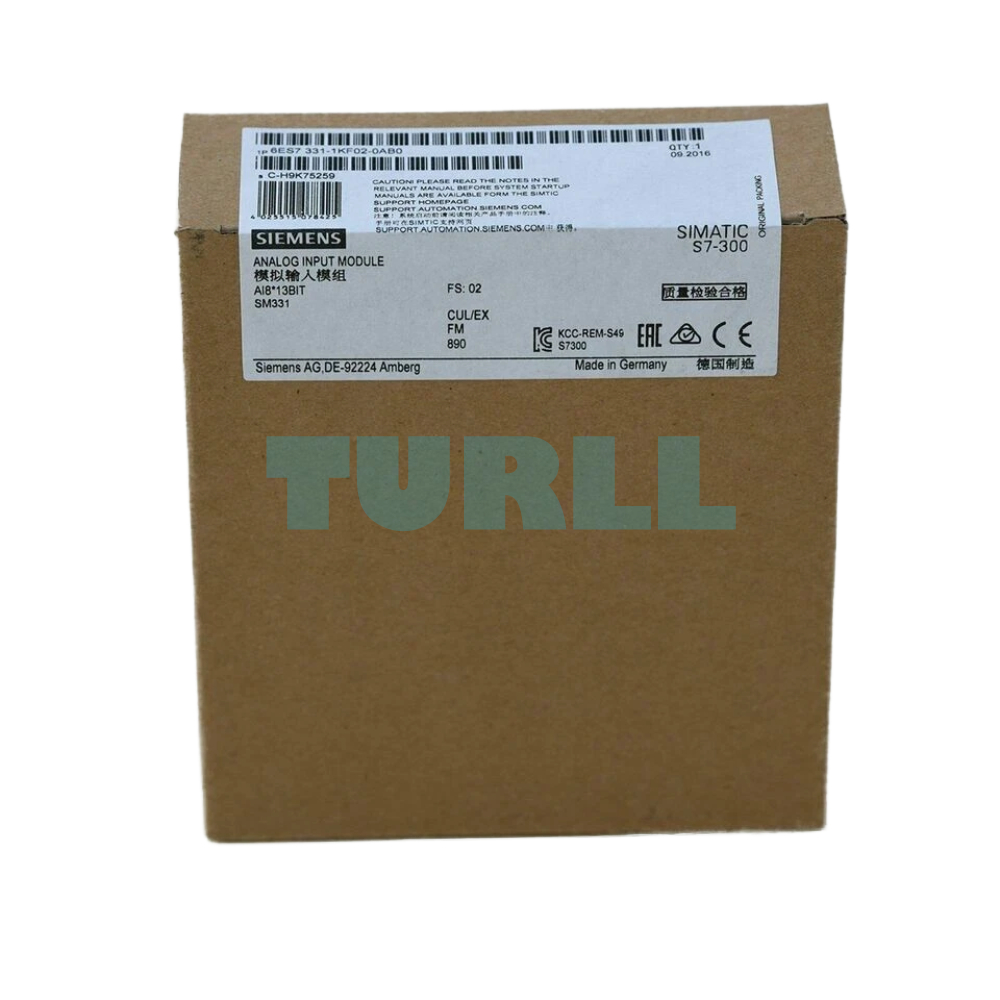 Siemens 6ES7331-1KF02-0AB0 SIMATIC S7-300 Analog Input SM 331, 8 AI, 13-Bit Original Brand New 4 Siemens 6ES7331-1KF02-0AB0 SIMATIC S7-300 Analog Input SM 331, 8 AI, 13-Bit