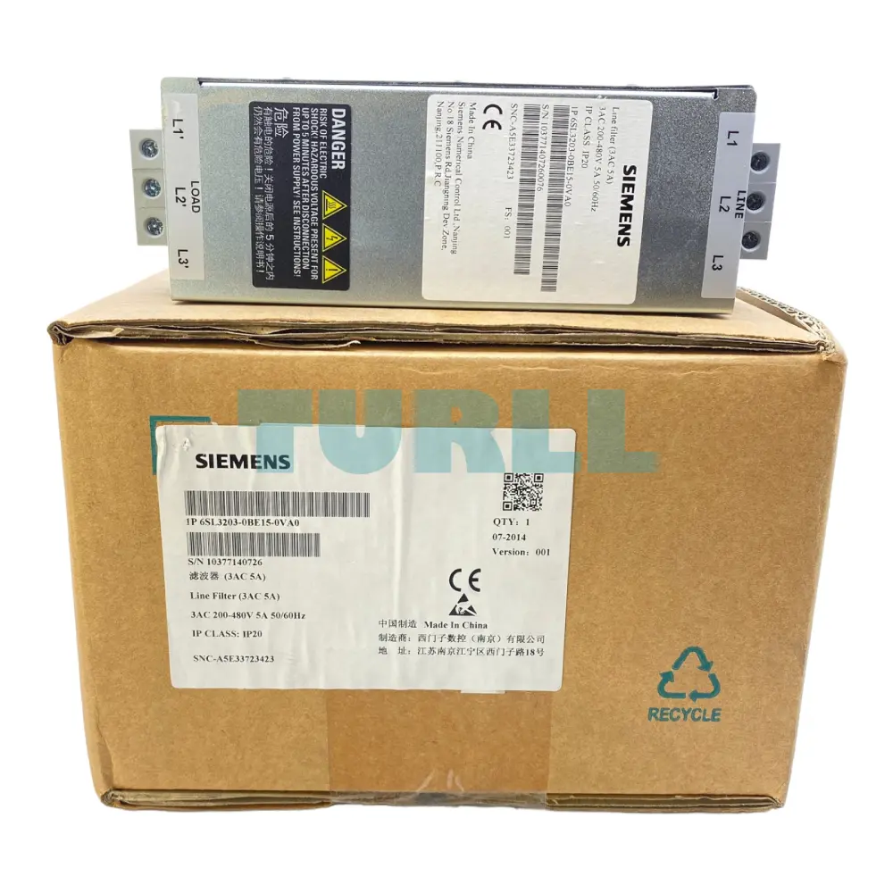Siemens 6SL3203-0BE15-0VA0 SINAMICS V EMC Filter 200–480V 3-Phas