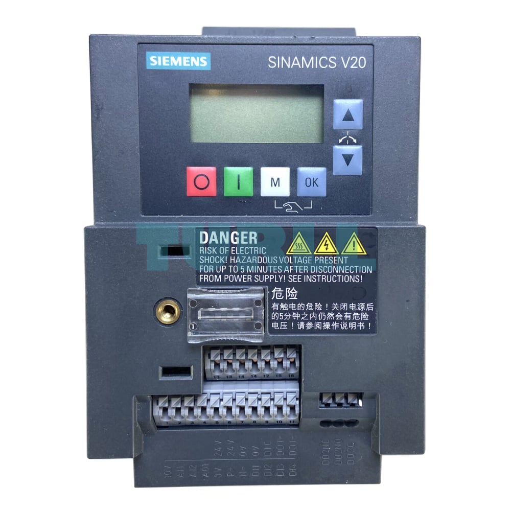 Siemens 6SL3210-5BB21-1UV1 SINAMICS V20 Variable Frequency Drive (VFD) 1.1 kW, 230V 1AC Original Brand New 1 Siemens 6SL3210-5BB21-1UV1 SINAMICS V20 Variable Frequency Drive (VFD) 1.1 kW, 230V 1AC