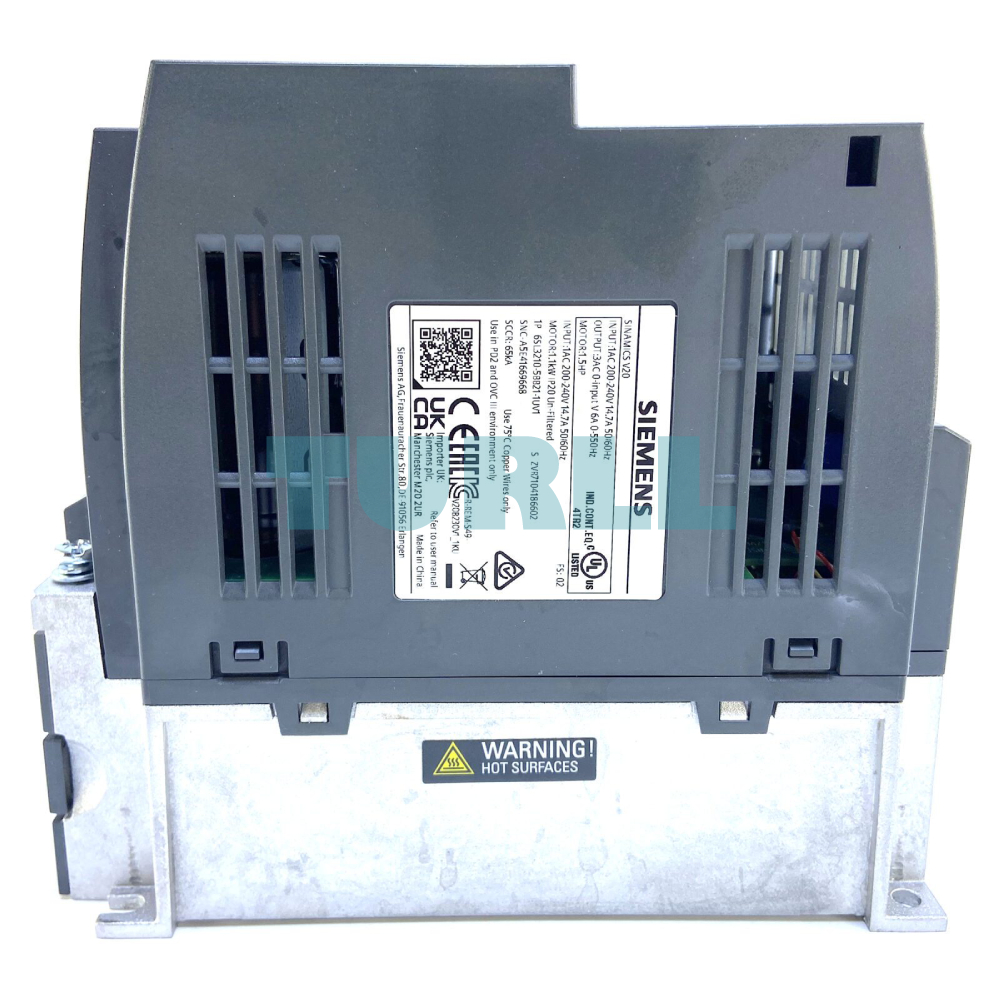 Siemens 6SL3210-5BB21-1UV1 SINAMICS V20 Variable Frequency Drive (VFD) 1.1 kW, 230V 1AC Original Brand New 6 Siemens 6SL3210-5BB21-1UV1 SINAMICS V20 Variable Frequency Drive (VFD) 1.1 kW, 230V 1AC