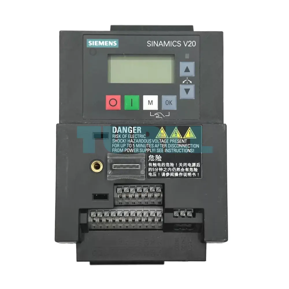 Siemens 6SL3210-5BB21-5UV1 SINAMICS V20 Variable Frequency Drive (VFD), 1.5 kW, 200-240V 1AC Original Brand New 1 Siemens 6SL3210-5BB21-5UV1 SINAMICS V20 Variable Frequency Drive (VFD), 1.5 kW, 200-240V 1AC