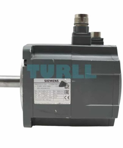 1FL6061-1AC61-0AA1 SIMOTICS S-1FL6 operating voltage 400 V 3 AC PN=0.75 kW; NN=2000 rpm, M0=4 Nm; MN=3.58 Nm shaft height 65 mm incremental encoder TTL 2500 incr./rev. with feather key, tolerance N without holding brake degree of protection IP65 with sealing ring compatible with the converters SINAMICS V70&V90