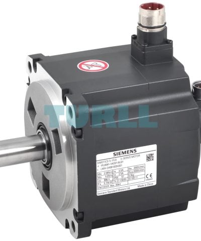 1FL6067-1AC61-0LB1 SIMOTICS S-1FL6-1FL6 operating voltage 400 V 3 AC PN=2 kW; NN=2000 rpm, M0=15 Nm; MN=9.55 Nm shaft height 65 mm absolute encoder 20-bit (12-bit multi-turn) with feather key, tolerance N with holding brake degree of protection IP65 with sealing ring compatible with the converters SINAMICS V70&V90