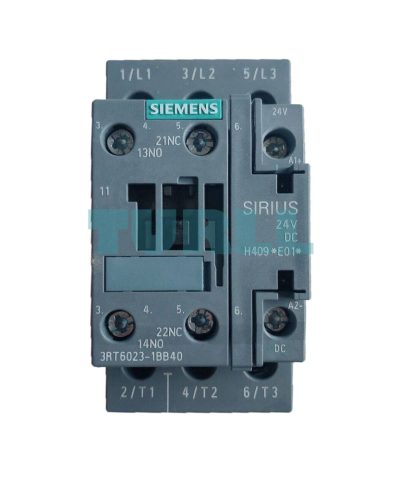 Siemens 3RT6023-1BB40 Contactor DC 24V 3-Pole, 4 kW, Size S0