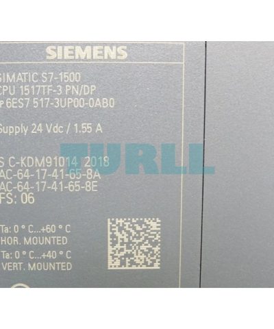 6ES7517-3UP00-0AB0 Siemens SIMATIC S7-1500TF CPU 1517TF-3 PN/DP