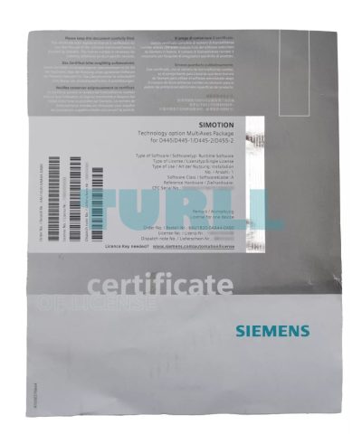 6AU1820-0AA44-0AB0 Siemens SIMOTION Technology Option Multiaxes