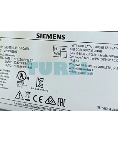 6AG4114-3DP51-0AY0 Siemens SIMATIC IPC847E Rack PC