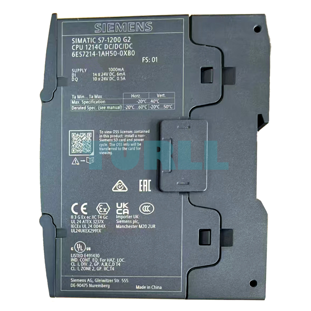 6ES7214-1AH50-0XB0 Siemens SIMATIC S7-1200 G2 Compact CPU 1214C Original Brand New 1 6ES7214-1AH50-0XB0 Siemens SIMATIC S7-1200 G2 Compact CPU 1214C Original Brand New