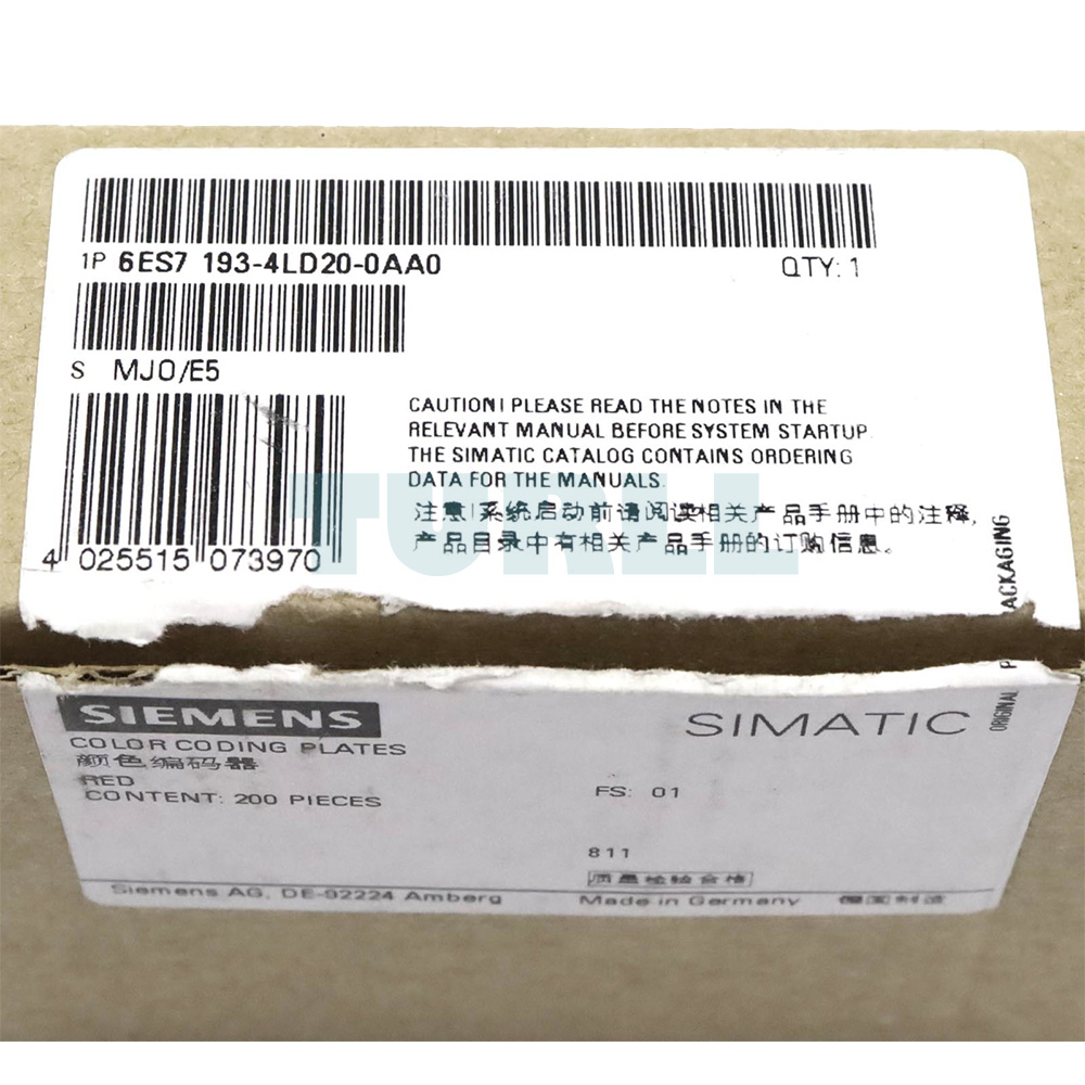 6ES7193-4LD20-0AA0 SIEMENS Exclusive Color Coding Plates Original Brand New 3 6ES7193-4LD20-0AA0 SIEMENS red coding plates