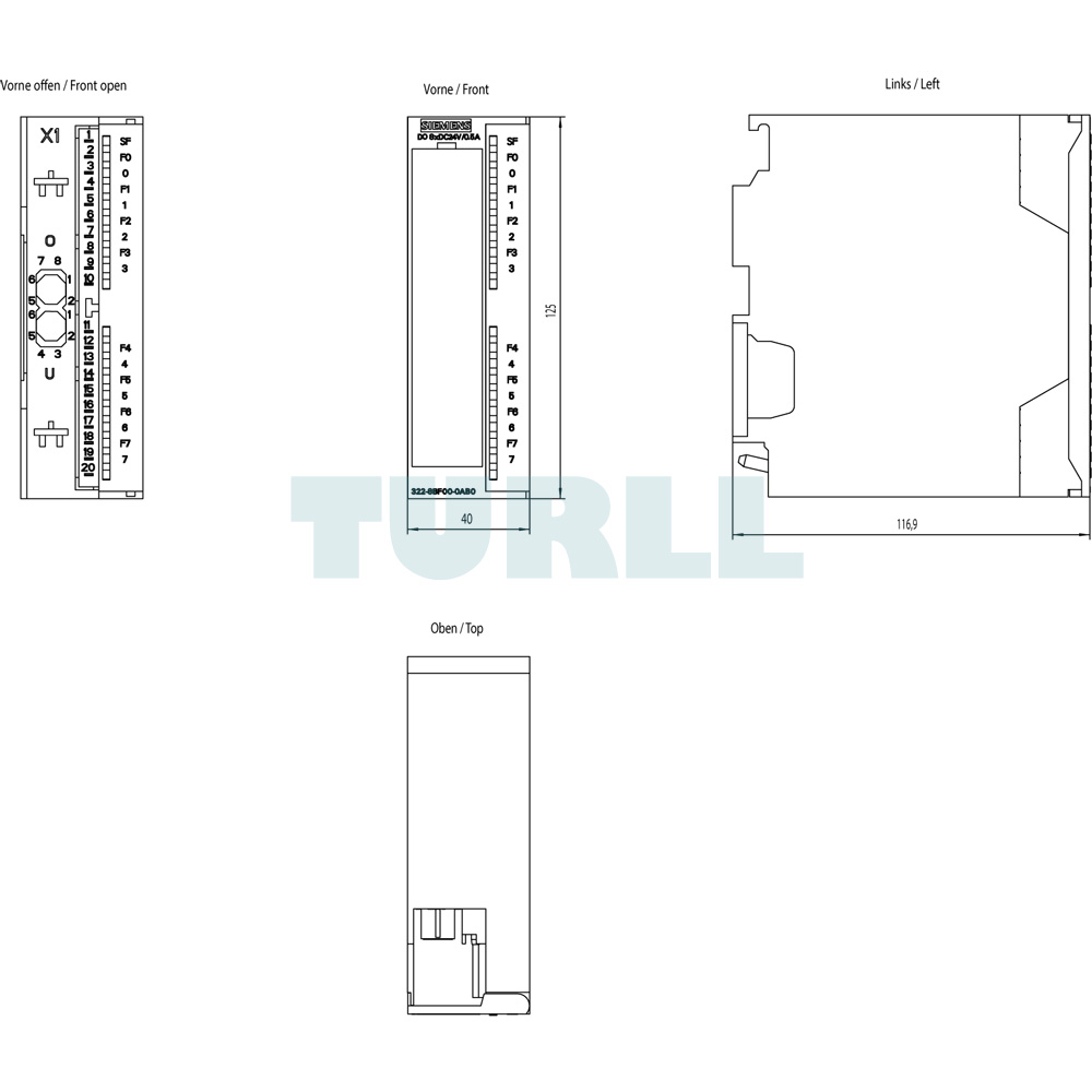 6ES7322-8BF00-0AB0 Siemens SIMATIC S7-300 Digital Output SM 322 Original Brand New 5 6ES7322-8BF00-0AB0 Siemens SIMATIC S7-300 Digital Output SM 322