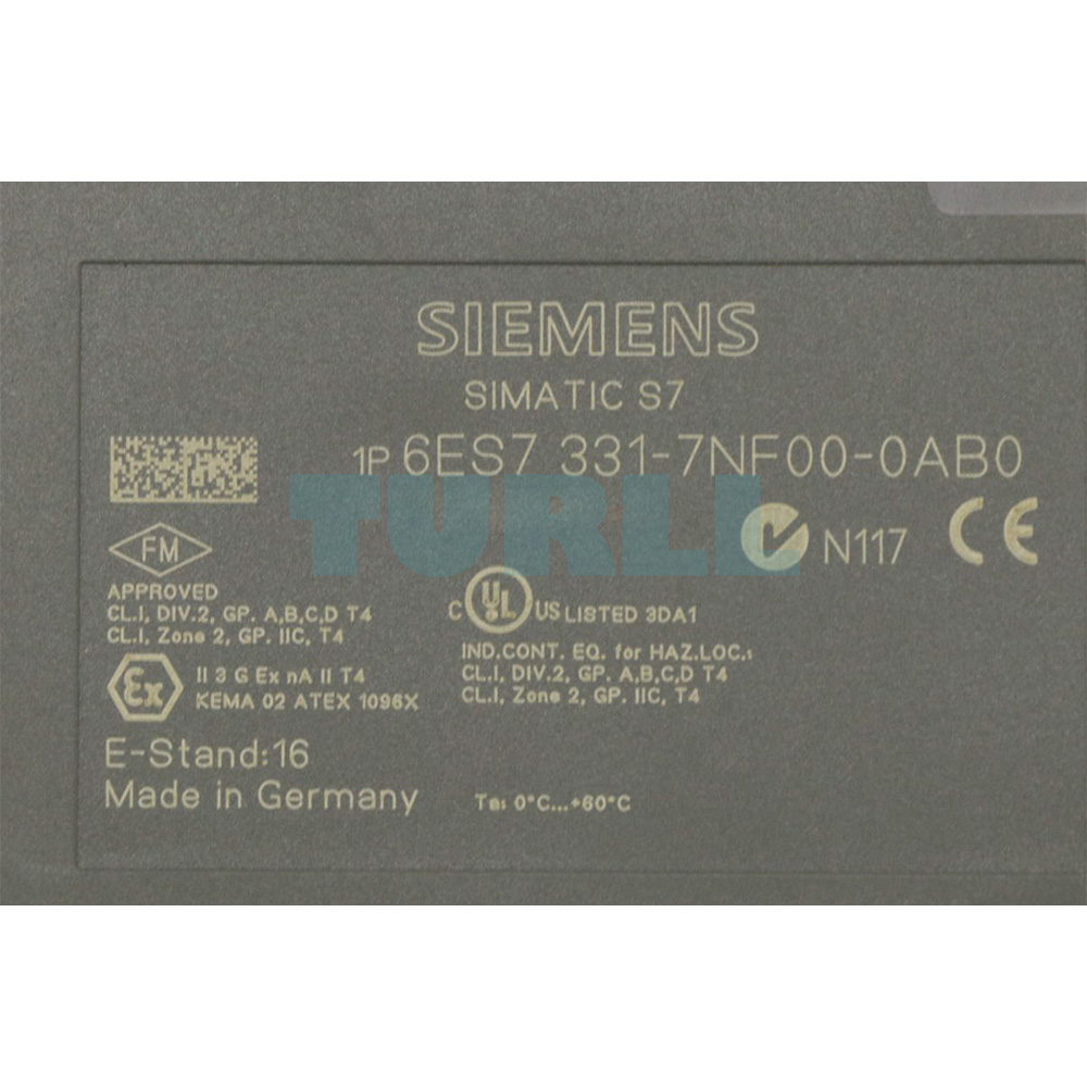 6ES7331-7NF00-0AB0 Siemens SIMATIC S7-300 Analog Input SM 331 Original Brand New 4 6ES7331-7NF00-0AB0 Siemens SIMATIC S7-300 Analog Input SM 331