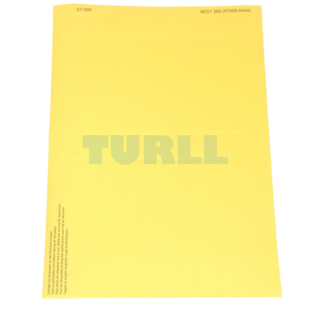 6ES7392-2CX00-0AA0 Siemens SIMATIC S7-300 Labeling Sheets Original Brand New 1 6ES7392-2CX00-0AA0 Siemens SIMATIC S7-300 Labeling Sheets