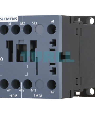 Siemens 3MT8006-1AH00 Contactor AC-3, 6A/2.2kW, 400V, W/O, Aux. AC 48V, 50/60Hz, size S00