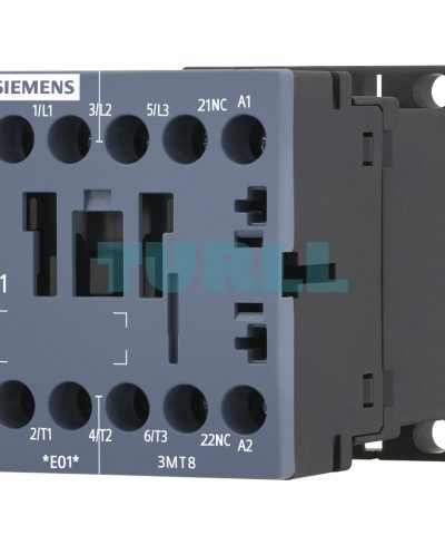 Siemens 3MT8012-1AF02 Contactor AC-3, 12A/5.5kW, 400V, 1NC, AC 110V, 50/60Hz, size S00