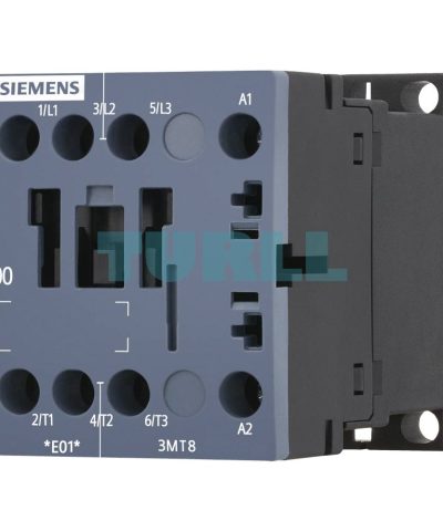 Siemens 3MT8012-1AN20 Contactor 12A 5.5kW AC-3 220V AC Coil Screw Terminal